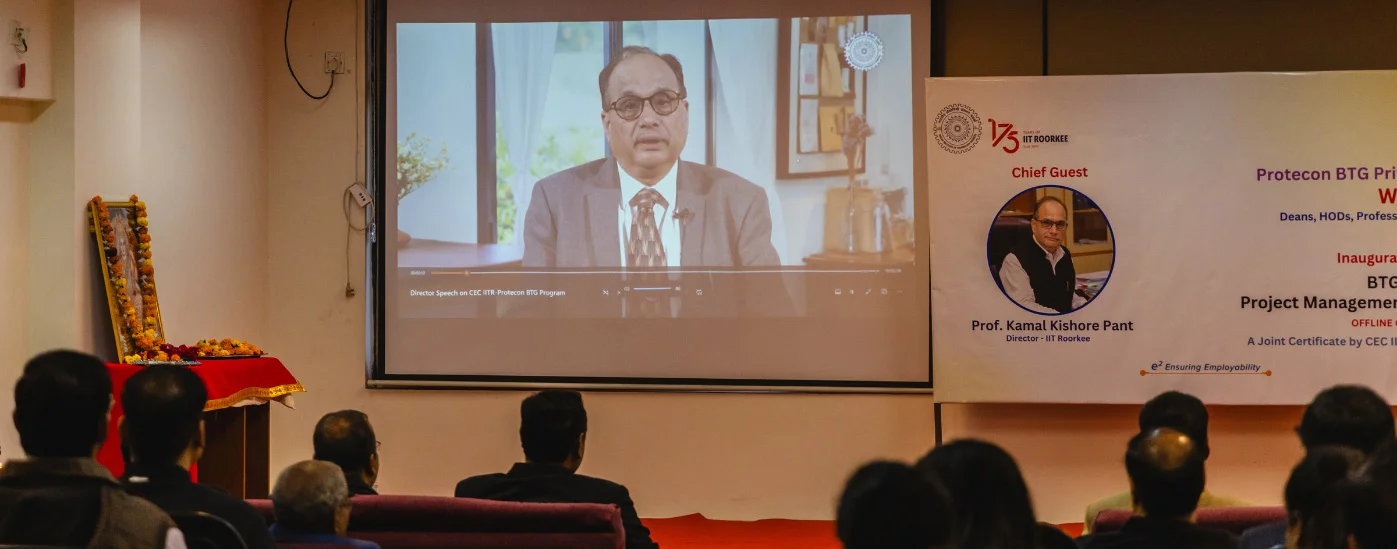 Prof. Kamal Kishore Pant, Director of IIT-Roorkee, shares insights and inspiration with professors, Industry experts, and students during the inauguration ceremony.