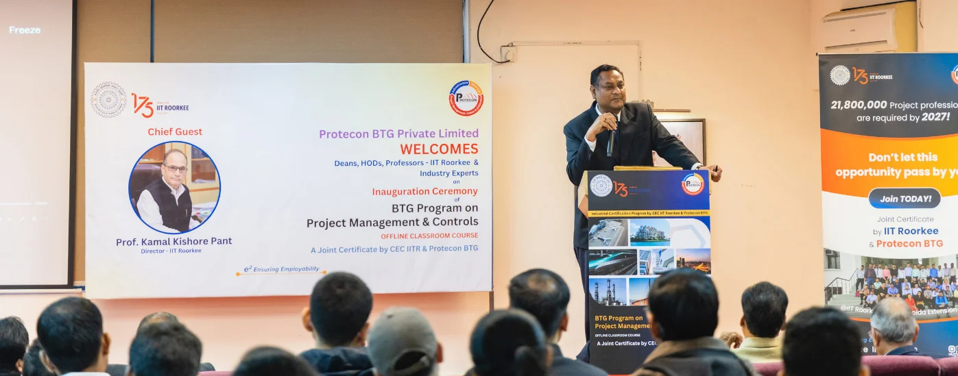 Prof. Akshay Dwivedi, Dean SRIC inspires students on the trajectory to success through a dynamic collaboration between IIT Roorkee and Protecon BTG.